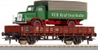 56024 Roco Flat car loaded with IFA truck "VEB Kraftverkehr"